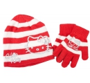 detská čiapka a rukavice Hello Kitty - červená